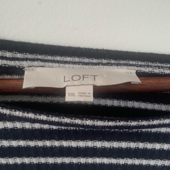 LOFT BLACK & WHITE STRIPED TEE - Picture 4 of 8